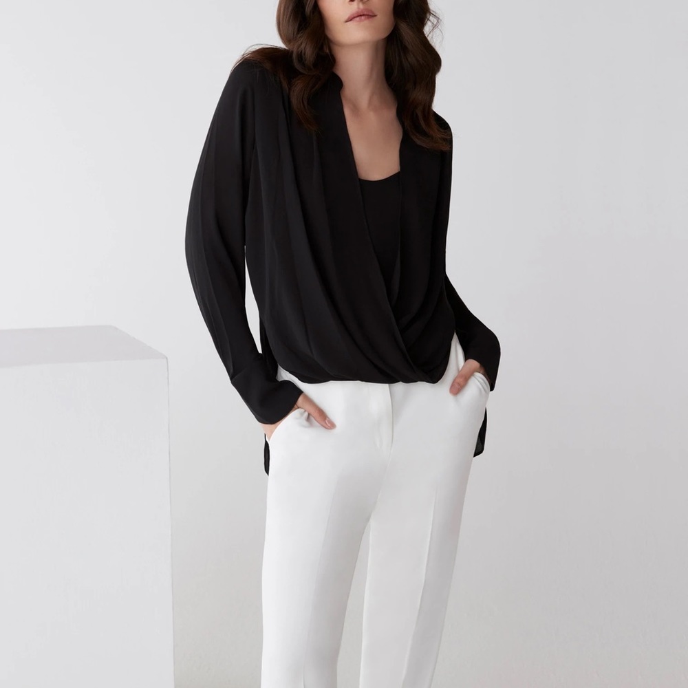 BCBGMAXAZRIA black “jaklyn” blouse